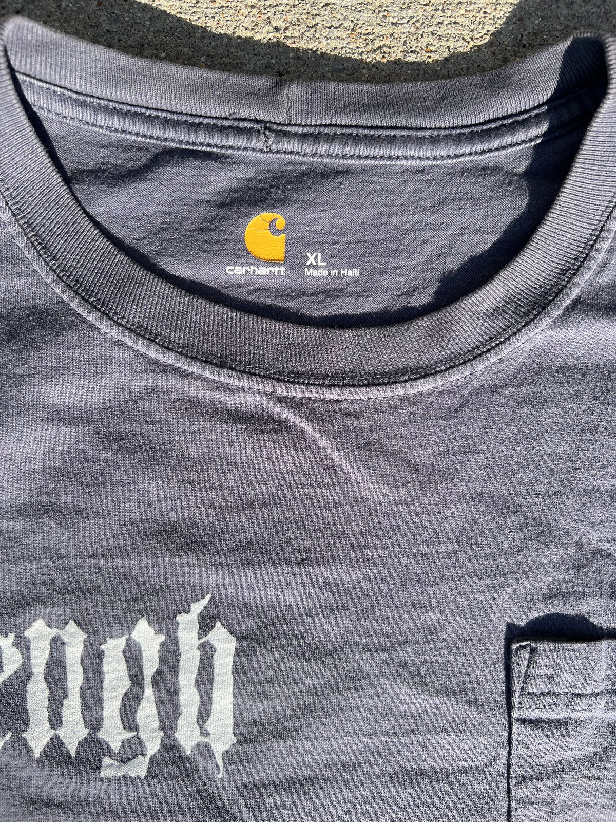 One of one long sleeve pocket tee