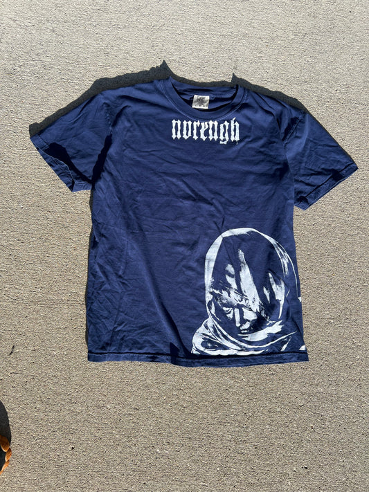 One of on blue tee