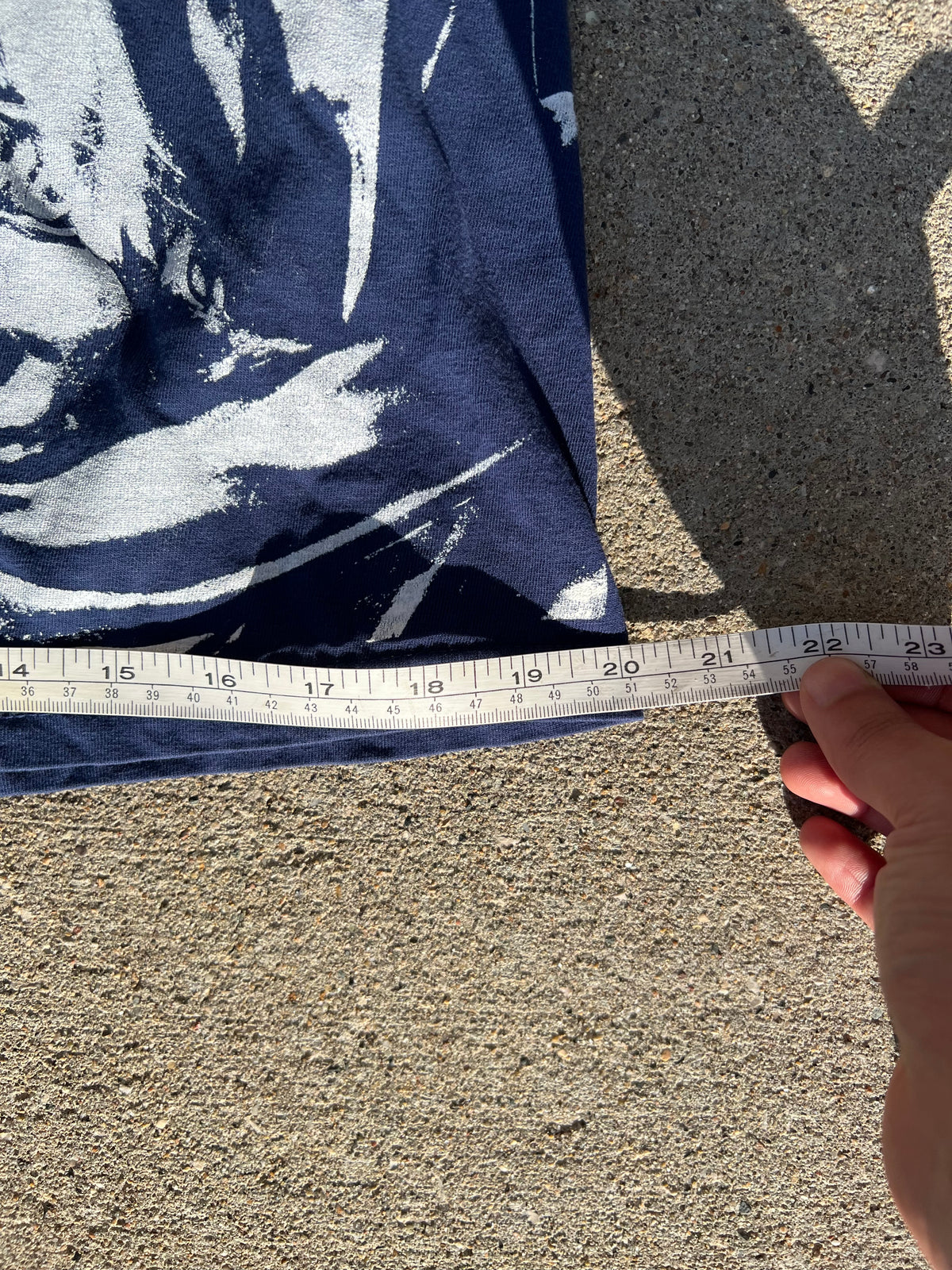 One of on blue tee