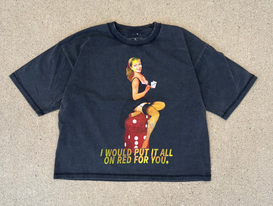 ALL ON RED TEE