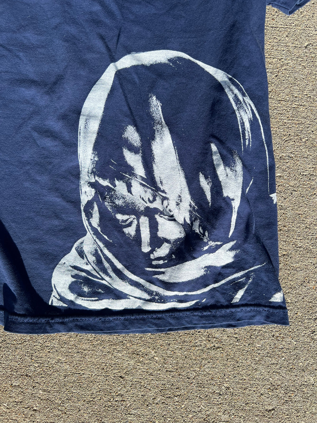 One of on blue tee