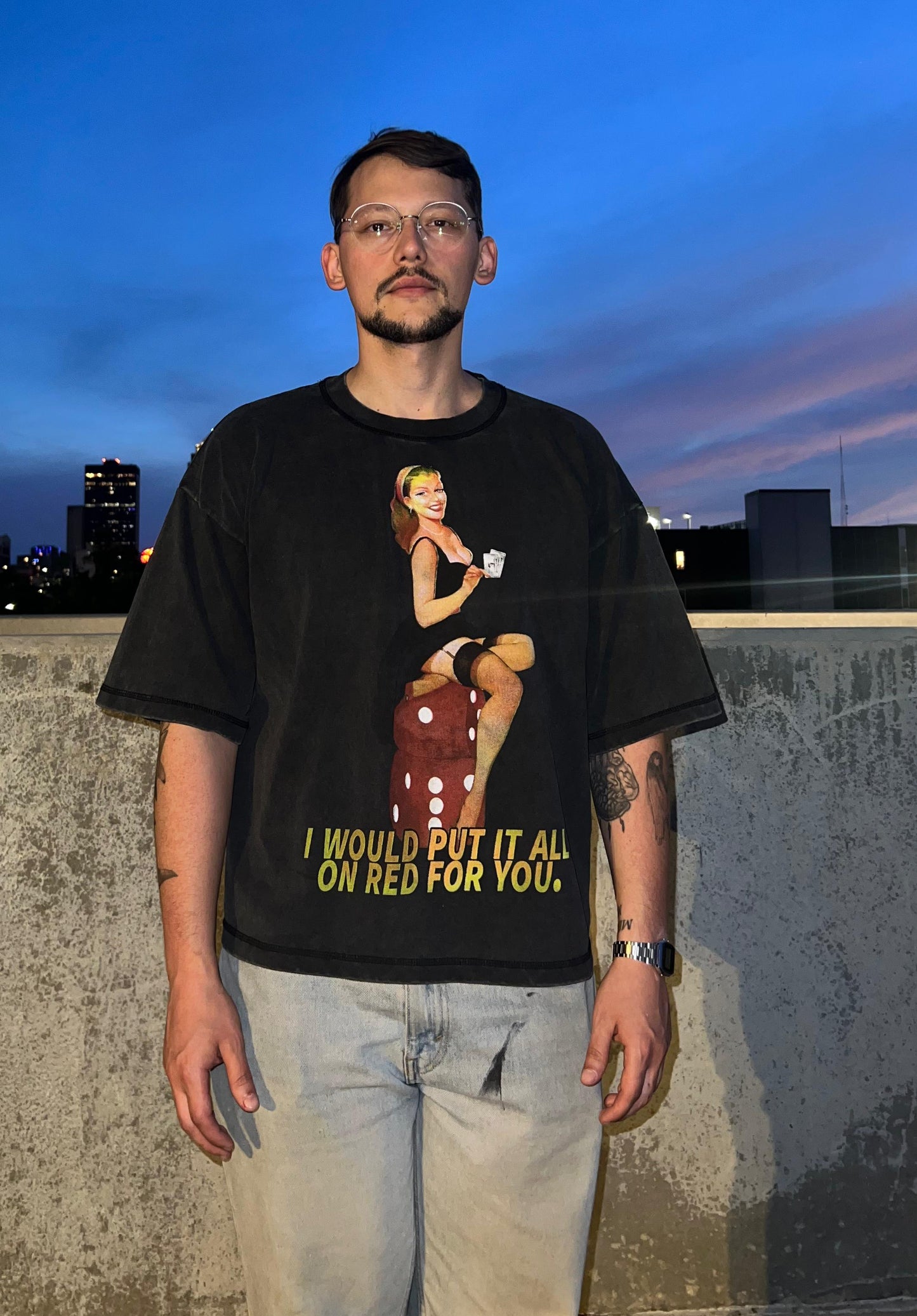 ALL ON RED TEE